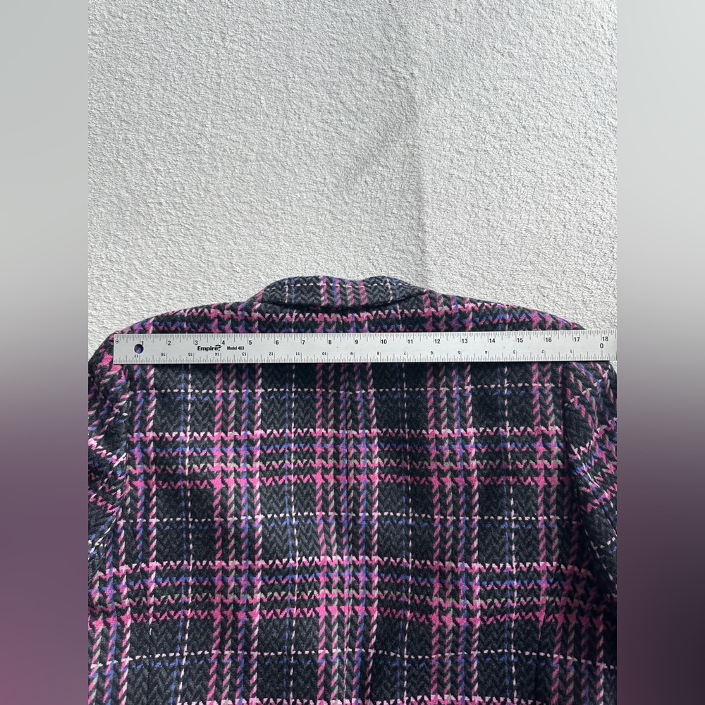 Pendleton Women’s Wool Checkered Jacket Blazer size 10 USA Made pink black plaid - Picture 10 of 12